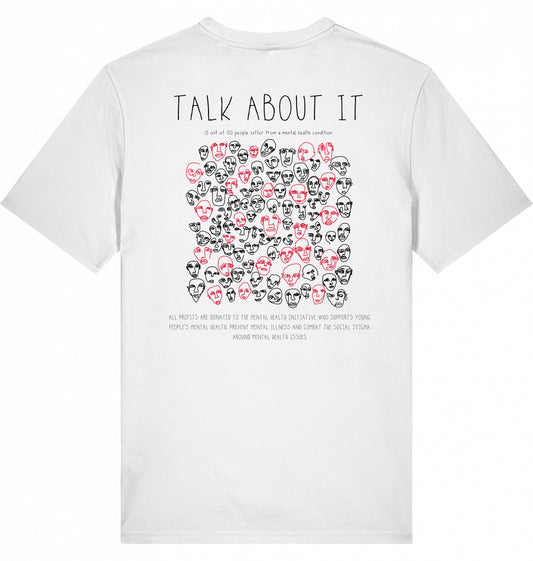 TALK ABOUT IT Organic T-Shirt White