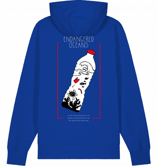 ENDANGERED OCEANS Organic Hoodie - Worker Blue