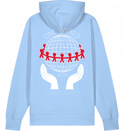 ONE WORLD Organic Hoodie Sky Blue