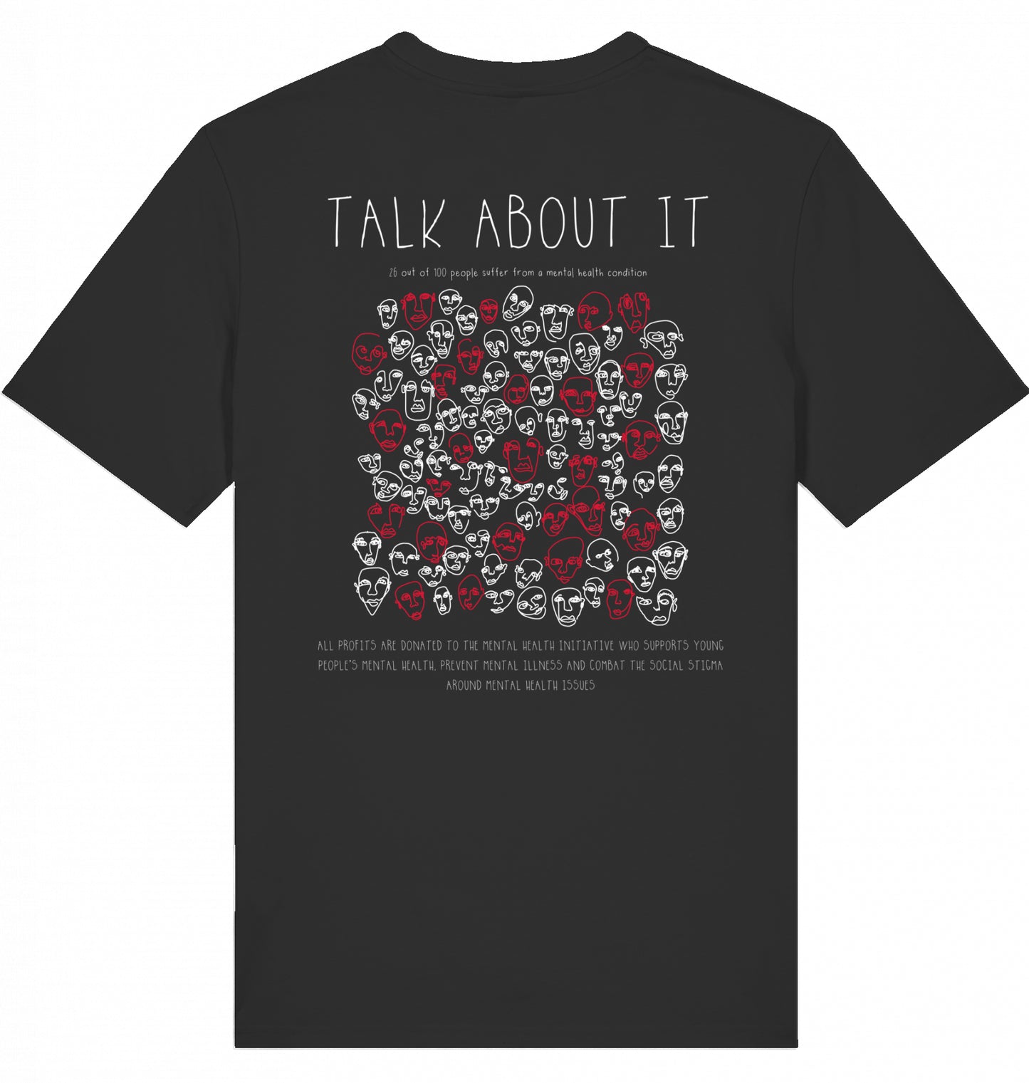 TALK ABOUT IT Organic T-Shirt Black