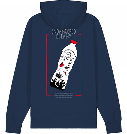 ENDANGERED OCEANS Organic Hoodie - French Navy