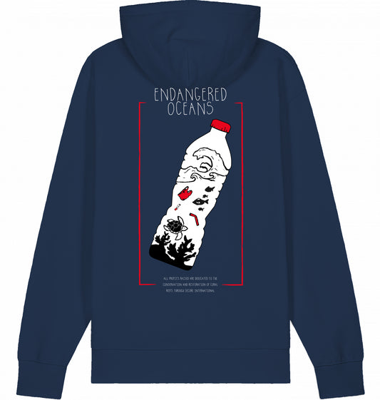 ENDANGERED OCEANS Organic Hoodie - French Navy